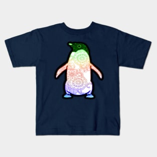 Penguin Rainbow Tattoo Kids T-Shirt